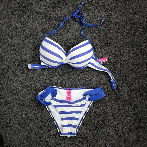 Topanga Other - Topanga Bikini Set Blue and White Stripes